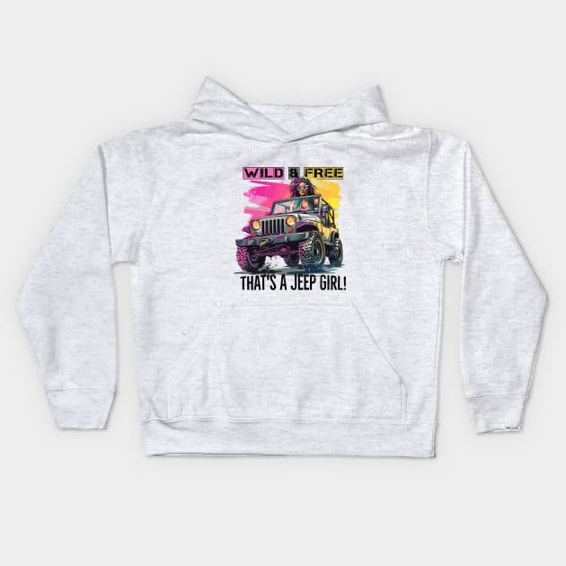 Never underestimate a jeep girl! Kids Hoodie by mksjr